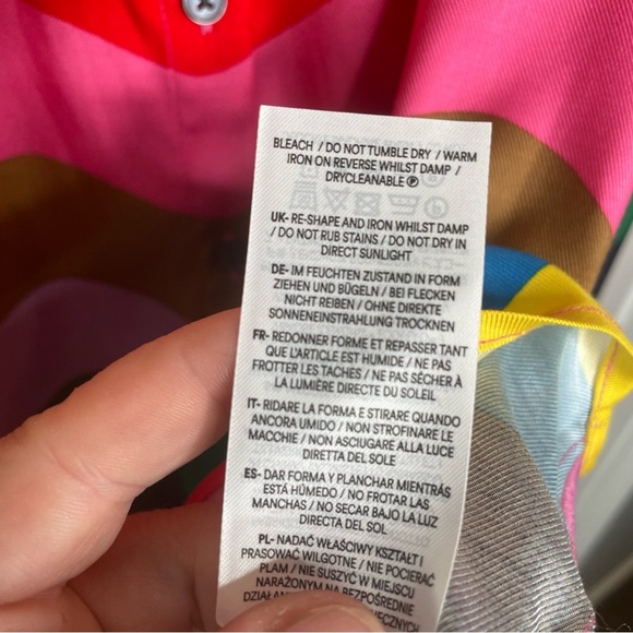 Boden Blouson Sleeve Blouse in Multicolor Rainbow Wave Colorful Loud Pride 2 - Picture 15 of 15